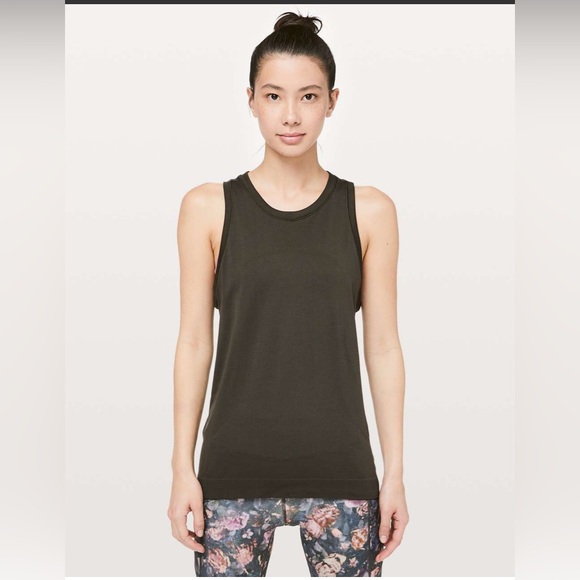 lululemon athletica Tops - Lululemon Swiftly Breeze Tank Relaxed Fit Dark Olive